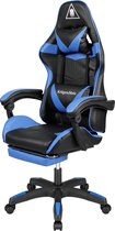 Krüger&Matz KM0790BLU - Warrior GX-150 gaming stoel, blauw-zwart