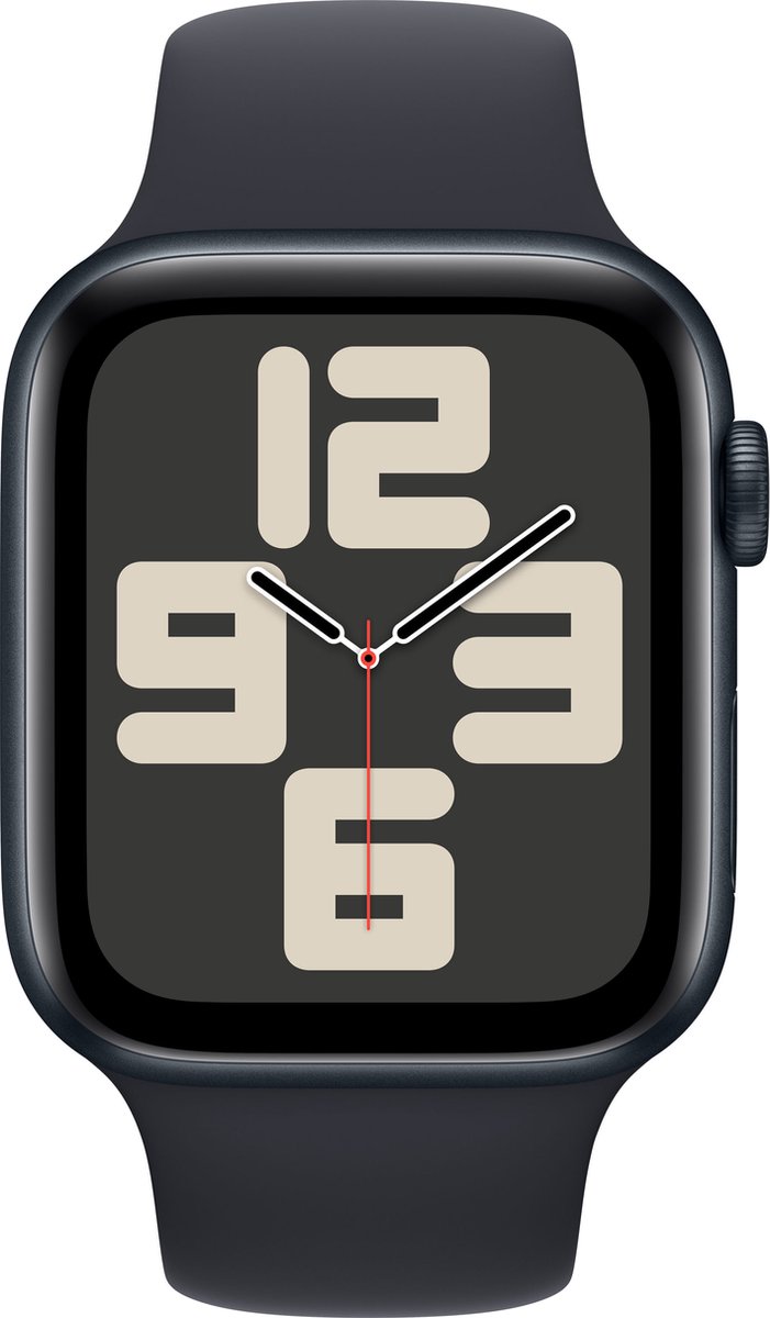 Apple Watch Se GPs 44 Mm Middernacht Aluminium Case/middernacht Sport Band - S/m