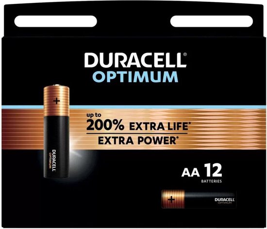 Duracell Optimum - Alkaline AA batterijen - Extra Power - 12 stuks
