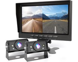 Strex Achteruitrijcamera Set Bedraad Met 2 Camera's (tegelijk bekijken) - HD 1080P - 7