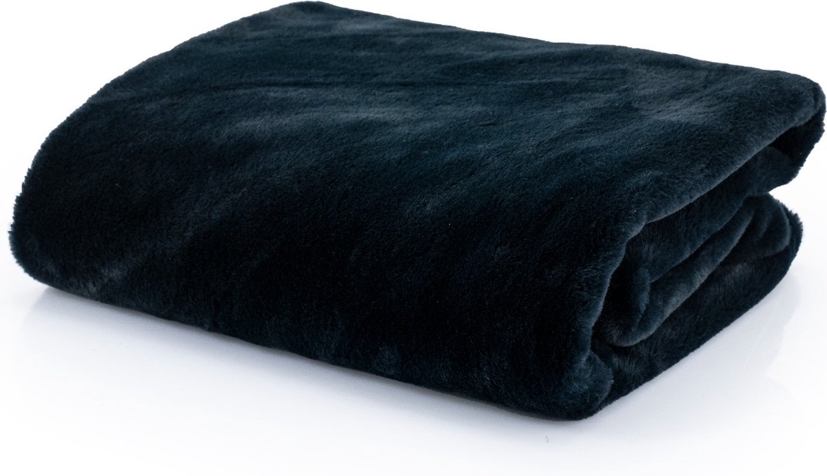 By-Boo Plaid Lade - donker blauw - 140x170 cm