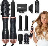 Hairwrap 7 en 1 - Aestra - 60 000RPM - Airstyler - Brosse à cheveux - Sèche-cheveux avec diffuseur - Brosse à friser - Fer à friser - Sèche-cheveux - Brosse sèche-cheveux - Lisseur - 1000W - Zwart