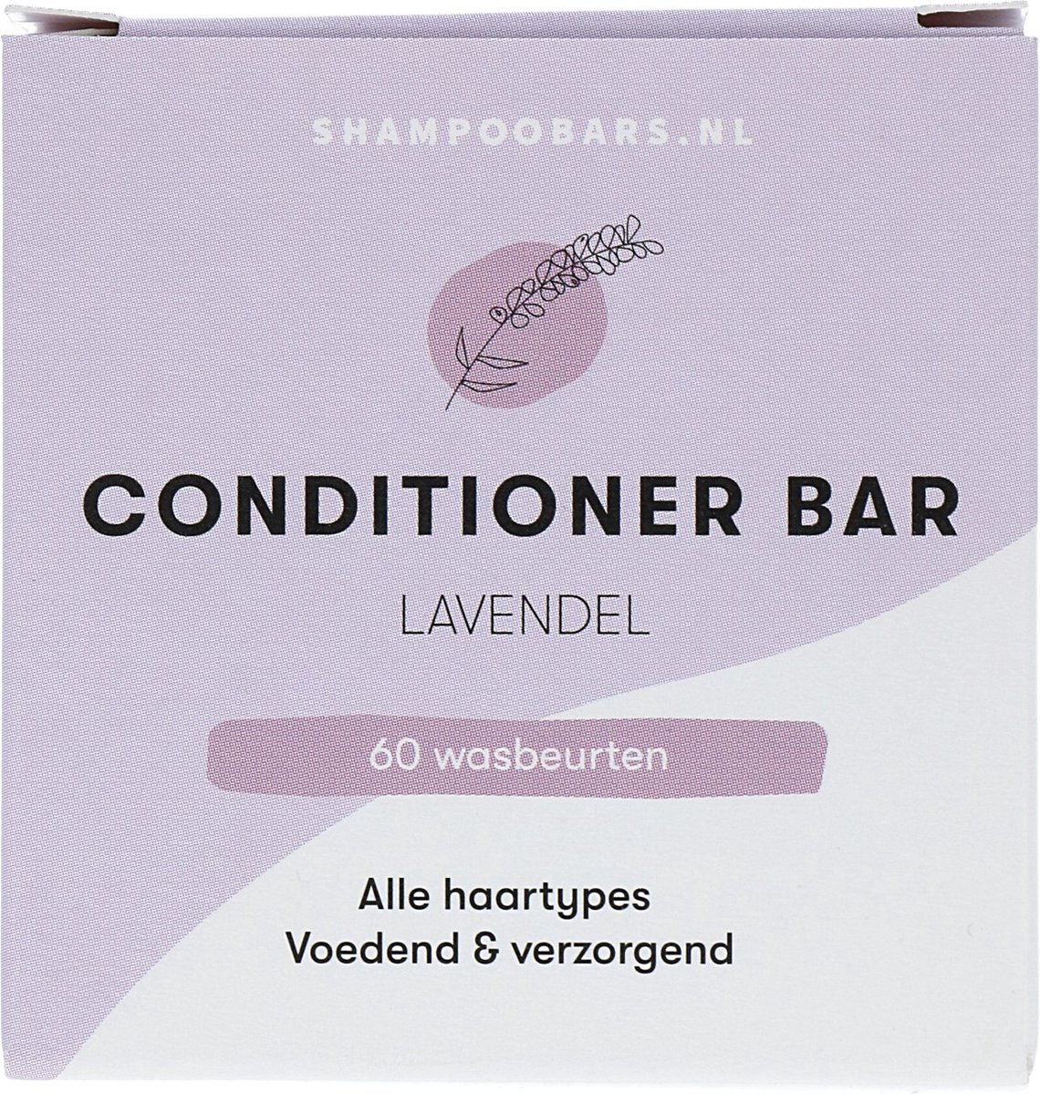Conditioner Bar Lavendel | Handgemaakt in Nederland | Plasticvrij | 100% biologisch afbreekbare verpakking