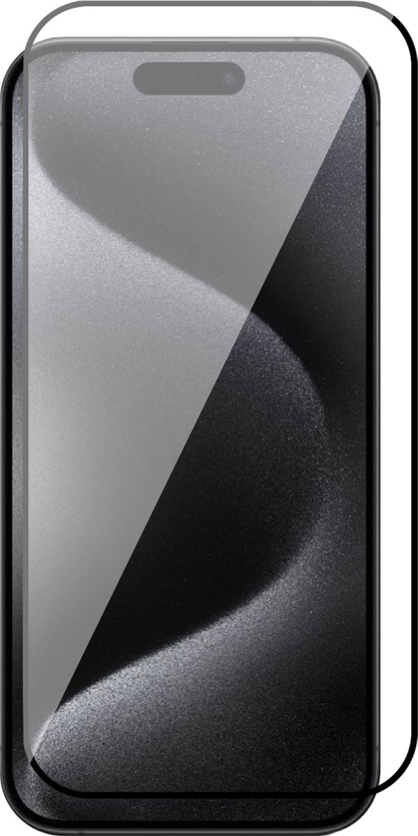Screenprotector geschikt voor iPhone 15 Pro - Gehard Glas Screen Protector FullGuard