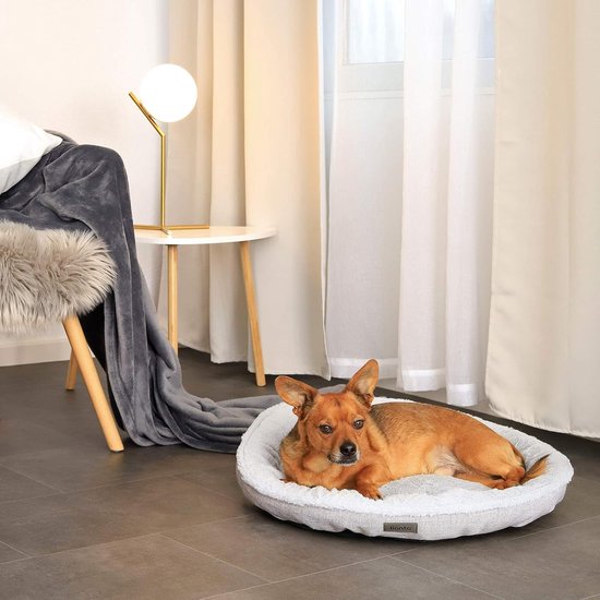 Lionto Panier rond pour chien coussin pour chat panier donut Ø 40 cm (S)  Gris clair - Cdiscount