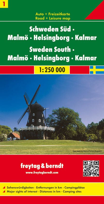 FB Zweden, blad 1 Zuid • Malmö • Helsingborg • Kalmar