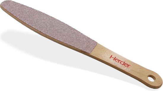 Eeltvijl, voetvijl, eeltverwijderaar voor voeten, vijl 27 cm, gemaakt van hout, nat en droog te gebruiken, perfect na het voetenbad