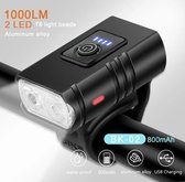 Fietslamp Bike Light USB T6 2x LED 1000lm Fietsverlichting
