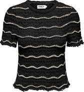 ONLY ONLANNASOFIA LIFE SS STRIPE O-NECK KNT Dames Top - Maat S