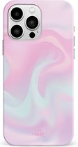 xoxo Wildhearts Sugar Rush - Double Layer - Roze hoesje geschikt voor iPhone 13 Pro hoesje - Stevige case geschikt voor iPhone 13 Pro - Marmer hoesje beschermhoes - Roze telefoonhoesje
