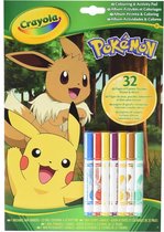 Crayola - Kleurboek - Pokemon Kleur En Activiteiten Boek met 7 Stiften