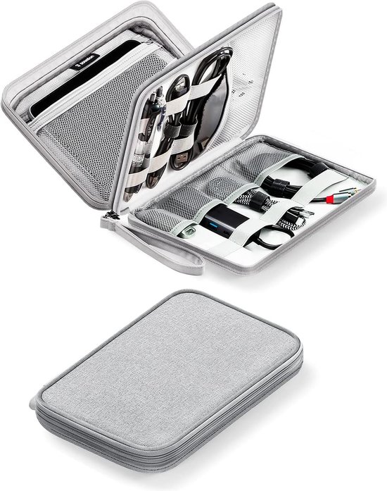 Sac De Rangement Électronique Universel Double Couche - Organisateur Câbles Étanche Portable Pour Voyage