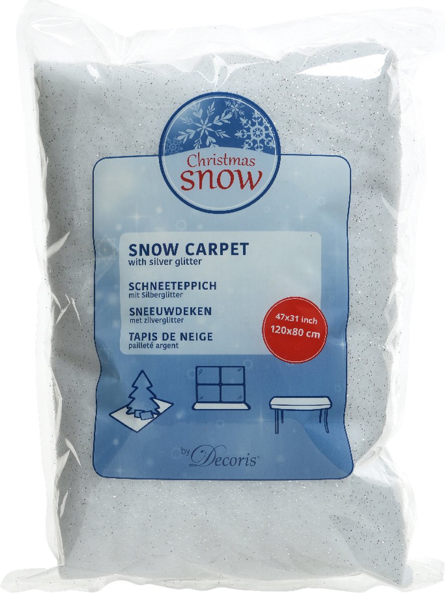 Snw.tapijt pes l120h80 cm wit/zilver