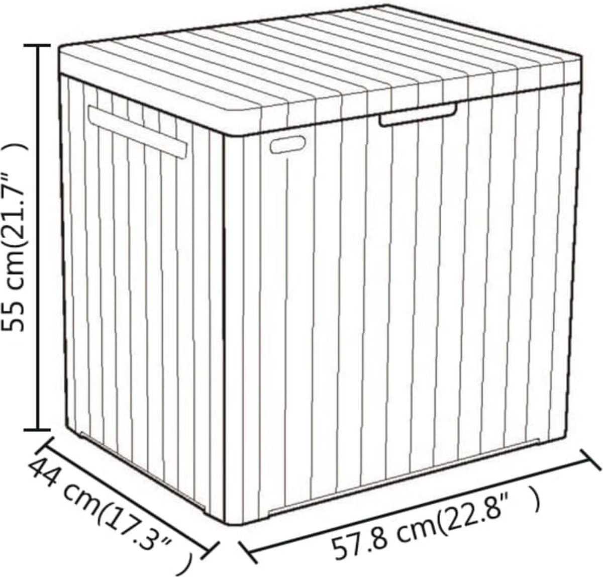 Keter City Opbergbox - 113L - 57.8x44x54.8 cm - Antraciet