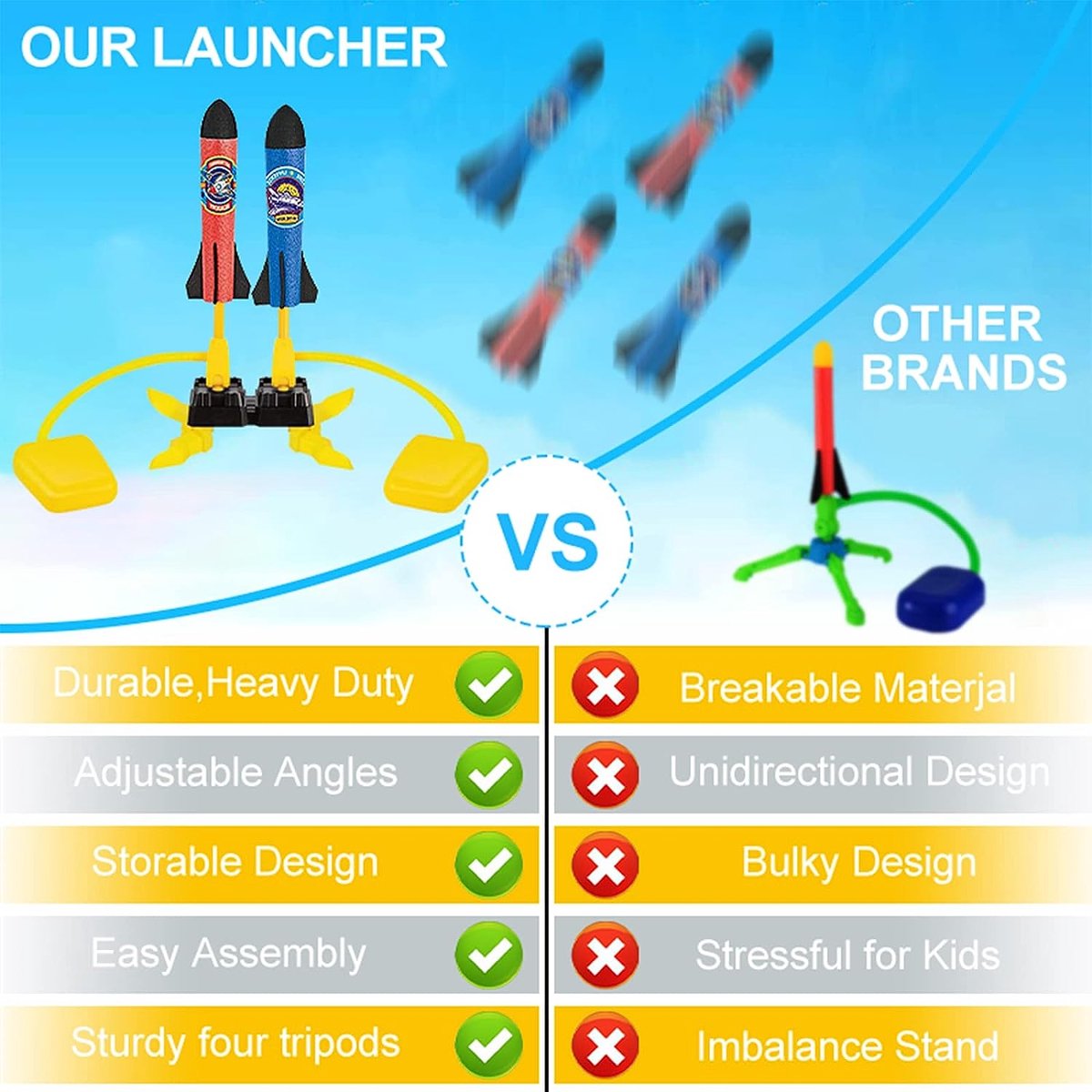 TD® jouet canon missile éducatif d'éducation lance-roquettes pédale en