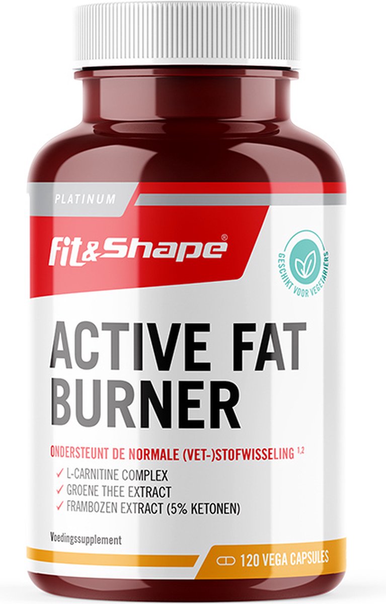 Goedkoopste Fit & Shape Fat Burners (120 V-capsules) met Quercetine, Groene Thee & L carnitine (bewust cafeïne vrij