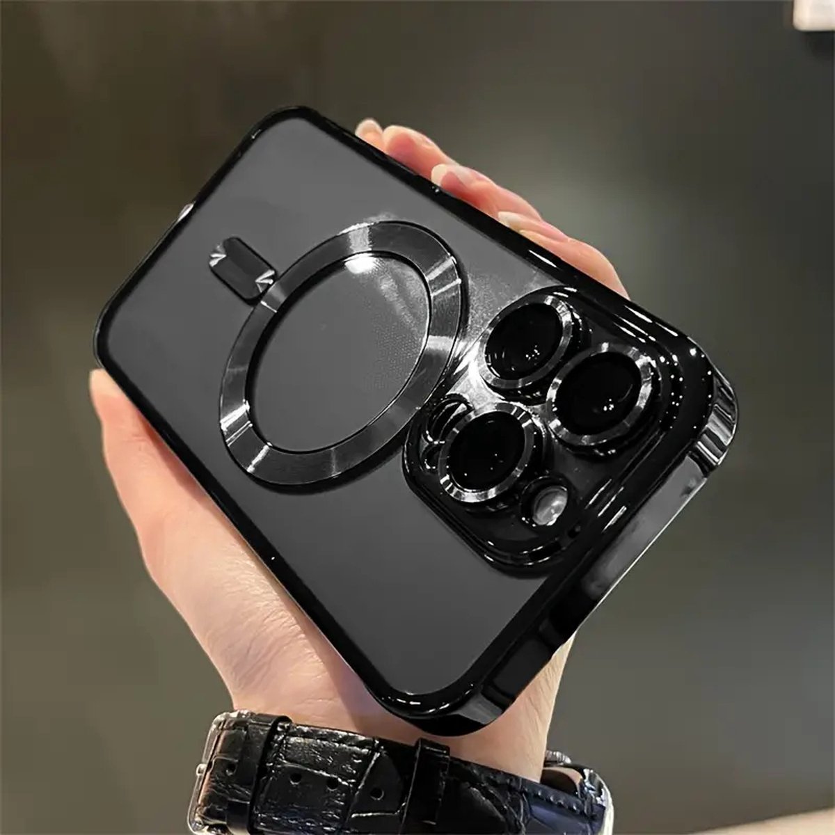 Luxe magnetische draadloos opladen magneet telefoon hoesje voor iPhone 15 14 13 12 zachte siliconen schokbestendige cover met lens bescherming