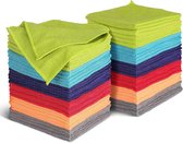 Microvezel schoonmaakdoekjes, set van 60, gemaakt van theedoeken, absorberend, microvezeldoeken voor keuken, badkamer en huis, 32 x 32 cm