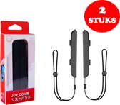 2 Stuks - Polsband geschikt voor de Nintendo Switch Joy Con - Wrist strap zwart - Joy Con grip