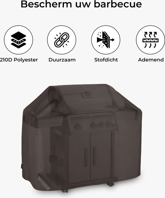 Waterdichte BBQ Hoes - Premium 145x61x117 cm Barbecue Beschermhoes - Cover