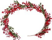 Kerstslinger, 180 cm, bessenslinger, kerstslinger, bessenslinger, wintergroene slinger voor Kerstmis, open haard, trapdecoratie