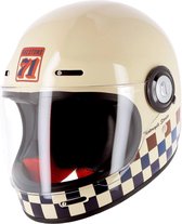 HELSTONS Course Full Face Carbon Beige (Blue Red) Unisex Helmet 2XL - Maat 2XL - Helm