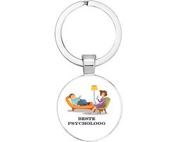Akyol - Beste psycholoog Sleutelhanger - psycholoog - iemand die een psycholoog is - werk - cadeau - verjaardag - geschenk - gift - welkomst cadeau - afscheidscadeau - 2,5 x 2,5 CM