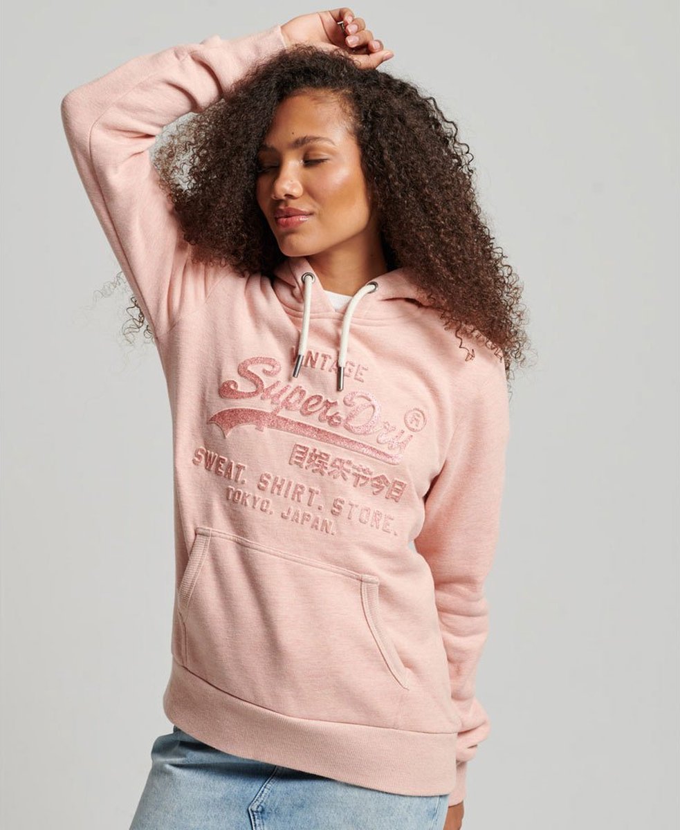 Superdry Vintage Logo Emboss Hoodie XS Vrouw Abbey Peach