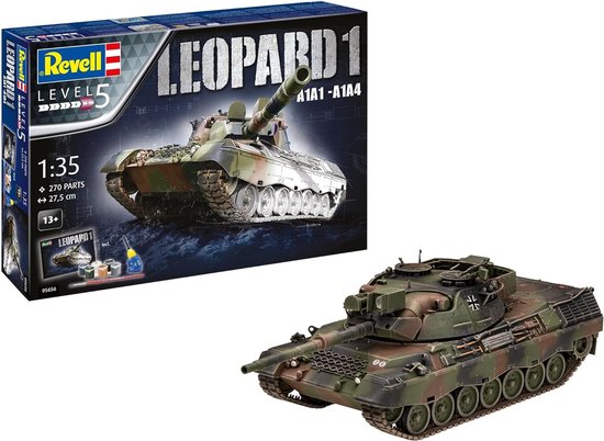 Revell Modelbouwpakket Militaire voertuigen - 05656 Leopard 1 A1A1-A1A4 Tank - Geschenkset Plastic - 1:35 - Modelbouw