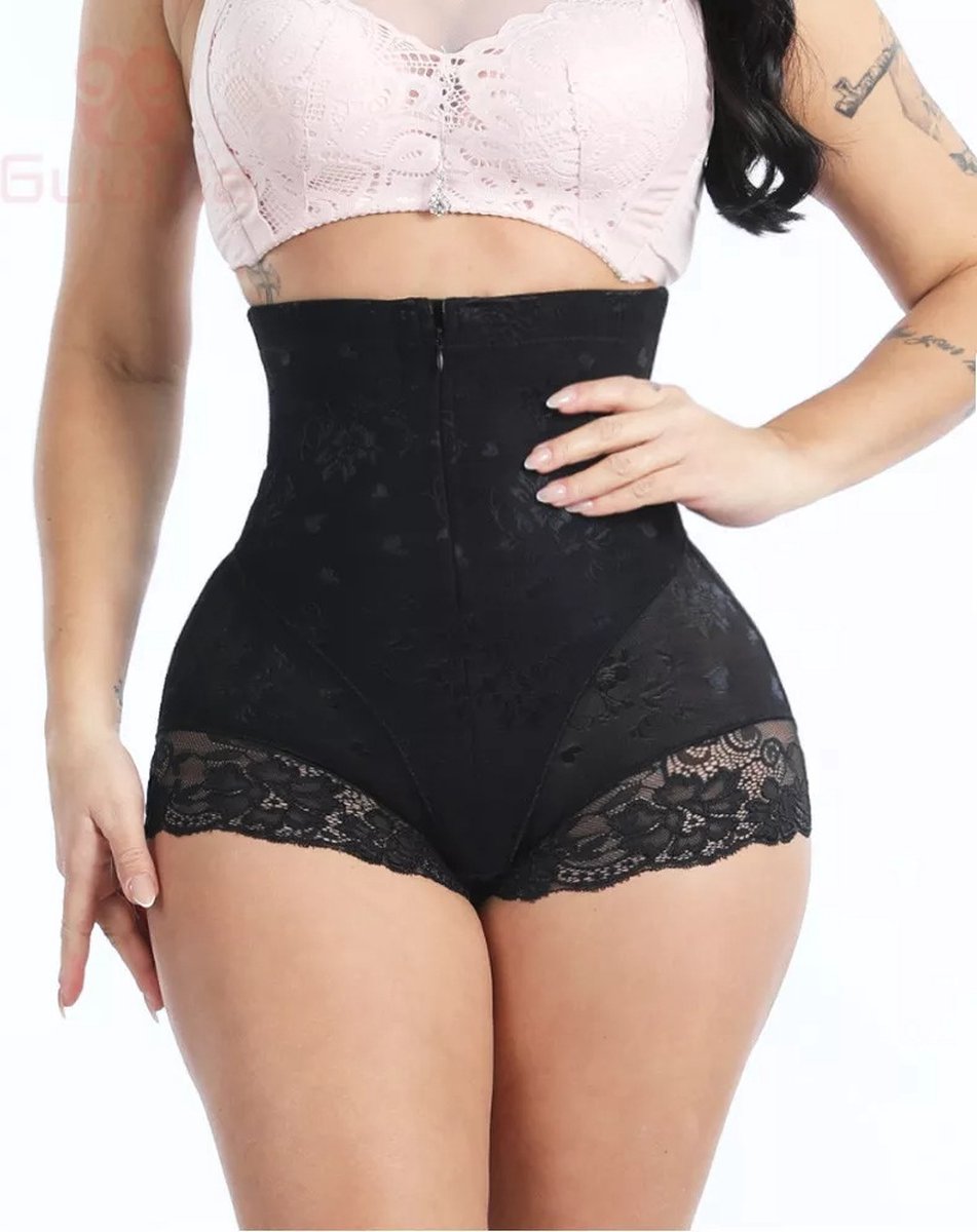 Goedkoopste Corrigerend Corset - Shapewear Dames - Corrigerend Ondergoed - Butt Lifter - Sexykant - Waist Trainer - Zwart - Size M