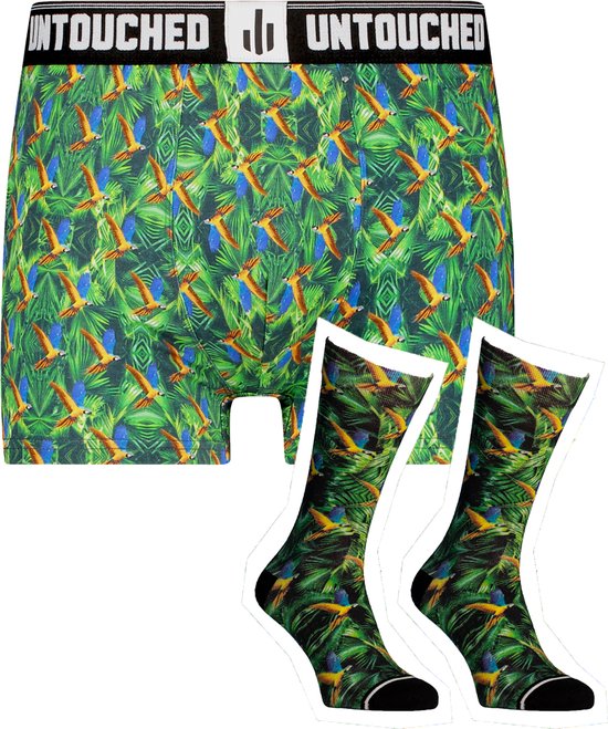 Untouched boxershort heren - heren ondergoed boxershorts - cadeau voor man - duurzaam - Macaw S Sokken 43 46