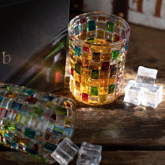 Set van 6 kristallen whiskyglazen, Premium Rocks-glazen, 10 Oz Old Fashioned Tumblers voor het
