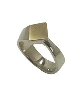 Ring - zilver/goud - Verlinden juwelier - maat 18