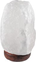 Witte Himalaya Zoutlamp natural 2-3kg | Inclusief snoer + gloeilampje 15W