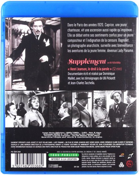Lady Paname [BluRay] (Bluray), Louis Jouvet Dvd's bol