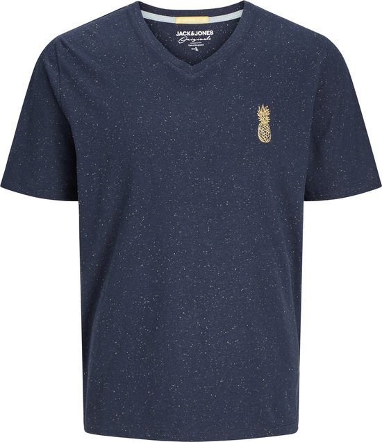 JACK&JONES JORPALM EMB TEE SS V-NECK DUT Heren T-shirt - Maat S