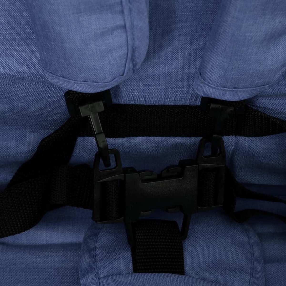 vidaXL Tandem Kinderwagen Tweeling Staal Marineblauw - afbeelding 3