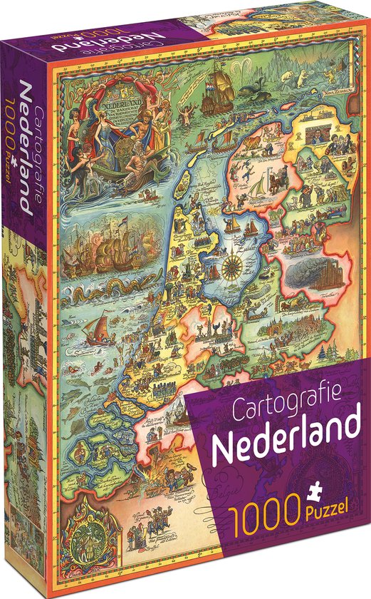 Cartografie Nederland (1000) - Tucker's Fun Factory Legpuzzel