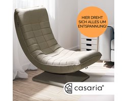 Casaria Fauteuil - Verstelbaar 58x57x84cm - Crème
