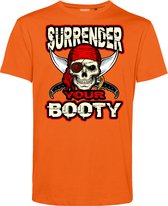 T-shirt Abandonnez votre butin | Déguisement d'Halloween Adultes | Halloween | Mauvaise fête | Orange | taille S