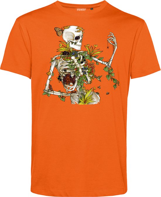 T-shirt Bones and Botany | Halloween Kostuum Volwassenen | Halloween | Foute Party | Oranje | maat 4XL