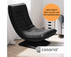 Casaria Fauteuil - Verstelbaar 58x57x84/87cm 150 kg Belastbaar - Zwart