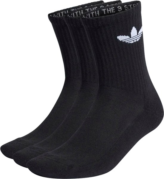 Chaussettes adidas Cushioned Trefoil Mid-Cut Unisexe - Taille 37-39
