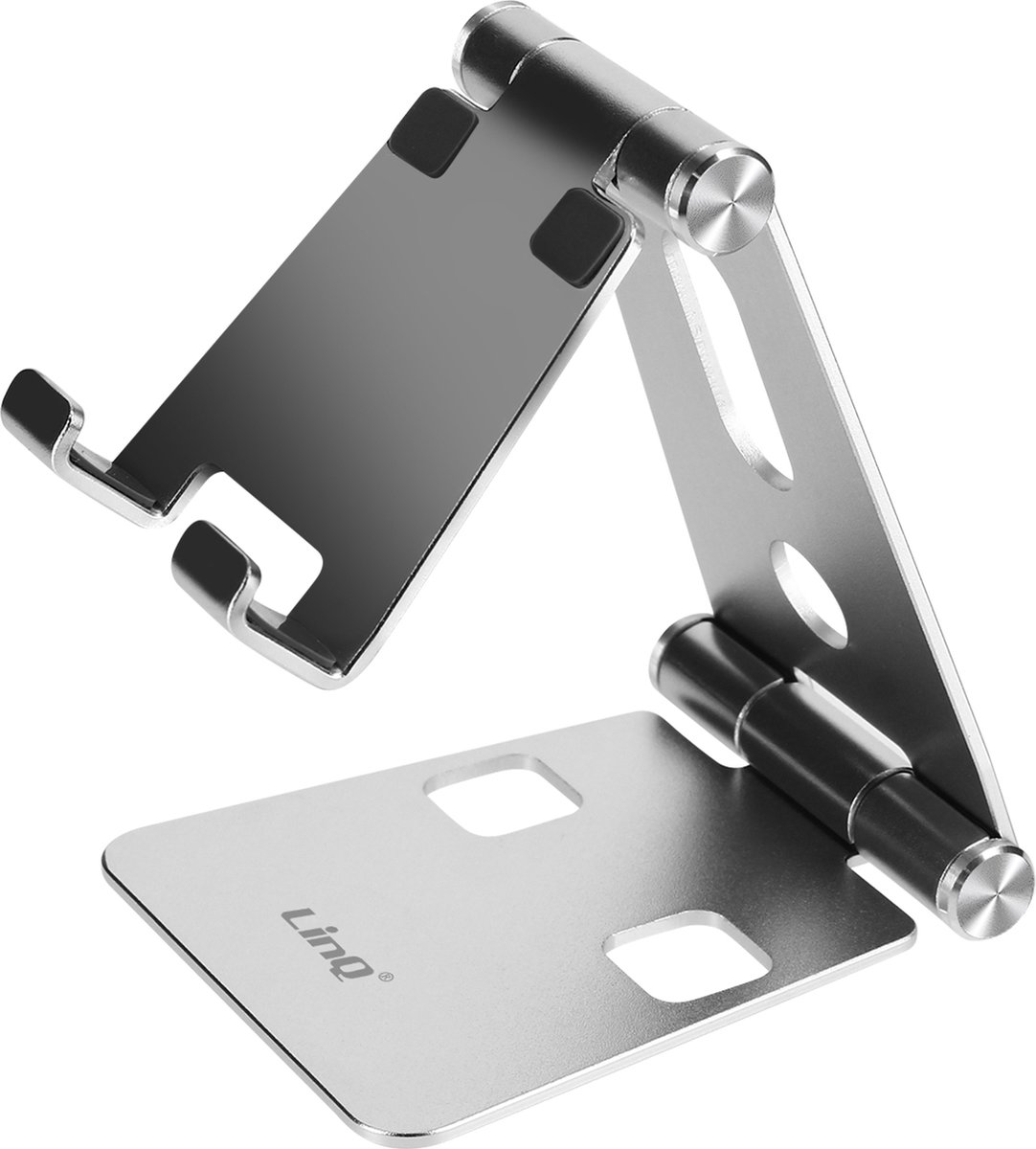 Mini opvouwbare bureaustandaard voor smartphone, LinQ - zilver