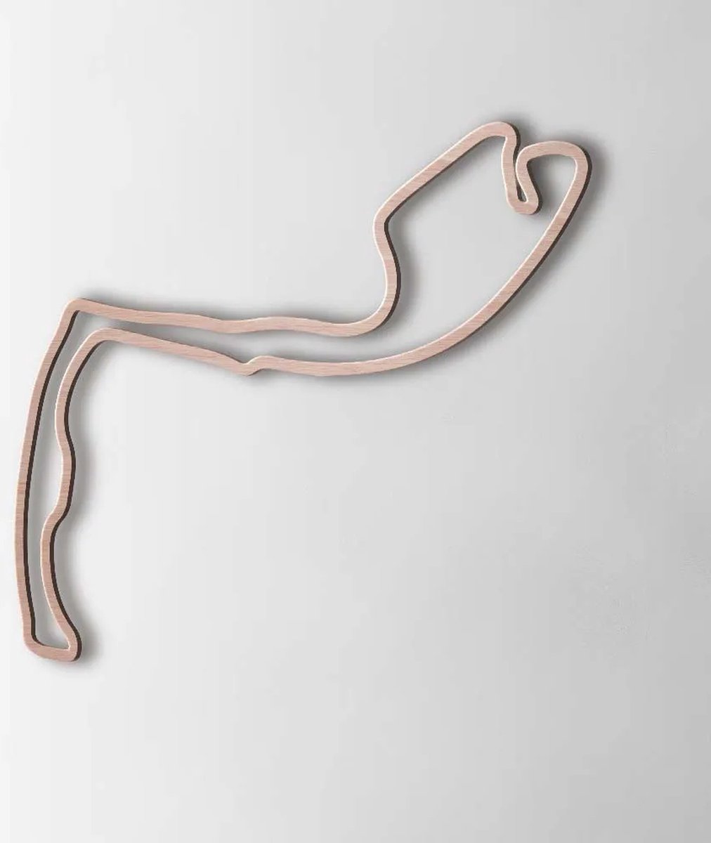 F1 Houten Circuit Monaco - Houten Berkenmultiplex Wanddecoratie - 60 cm breed
