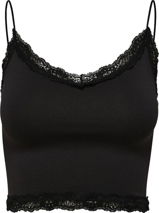 ONLY ONLVICKY LACE SEAMLESS CROPPED TOP NOOS Dames Onderhemd - Maat XS/S