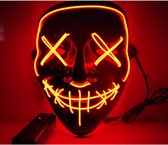 Equivera - Halloween Masker - Halloween Kostuum - LED Masker - Carnaval - Rood