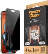Geschikt voor PanzerGlass Apple iPhone 15 Plus Ultra-Wide Screen Protector Privacy Glass