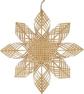 Balivie - Kerstster - Kerstdecoratie - Hanger ster bamboe - 38x38x6cm - Naturel