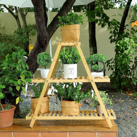 Etagère échelle 3 niveaux - Etagere Porte Plantes et Fleurs